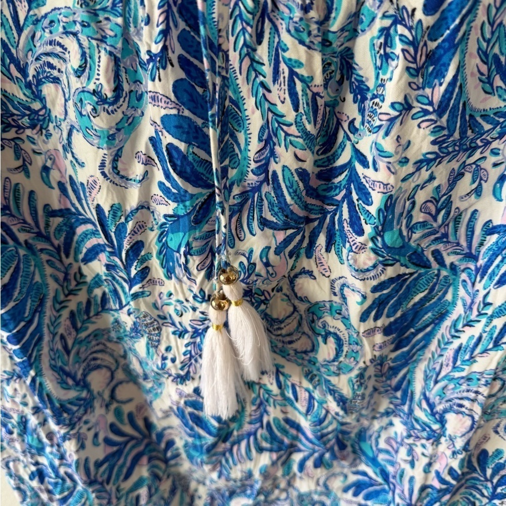 Lilly Pulitzer Vibrant Blue and White Floral Dress - Picture 5 of 7